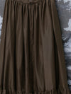 INTO THE EAST 25 Autumn/Winter Moss Green Lace-Up Silk Top/Spliced Layered Silk Skirt ITE-E1DGAW003GR20SK-LV Skirt (E1DGAW002GR20TP)